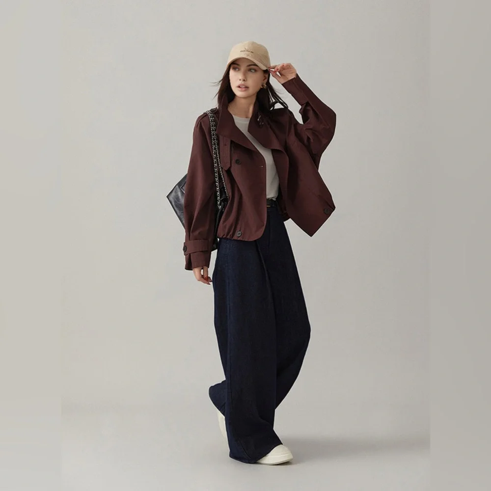 Commense Vintage Loose Trench Coat - Picture 1 of 14